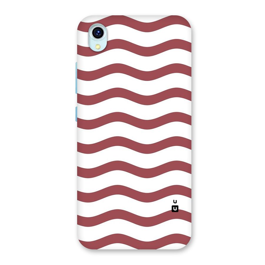 Flowing Stripes Red White Back Case for Vivo Y1s