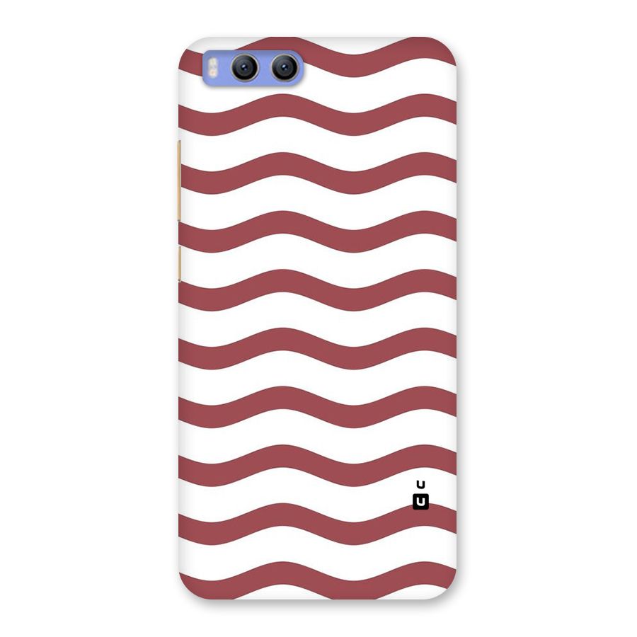 Flowing Stripes Red White Back Case for Xiaomi Mi 6