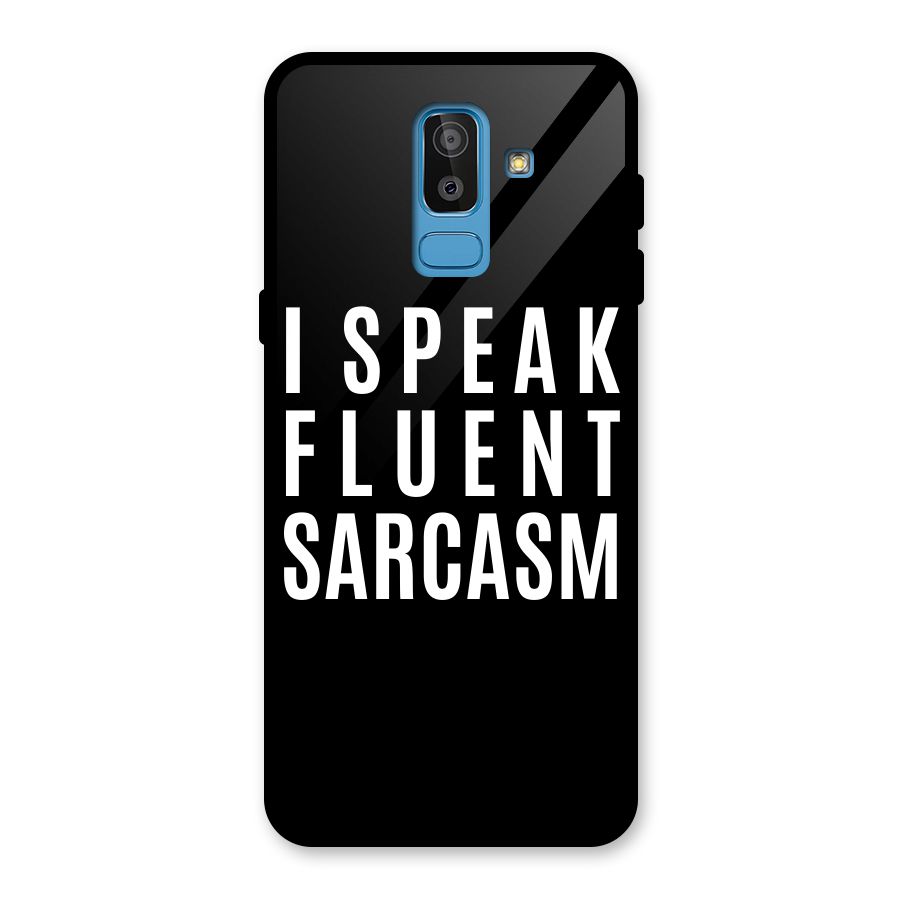 Fluent Sarcasm Glass Back Case for Galaxy J8