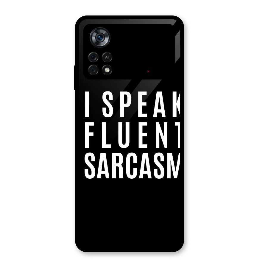 Fluent Sarcasm Glass Back Case for Poco X4 Pro 5G