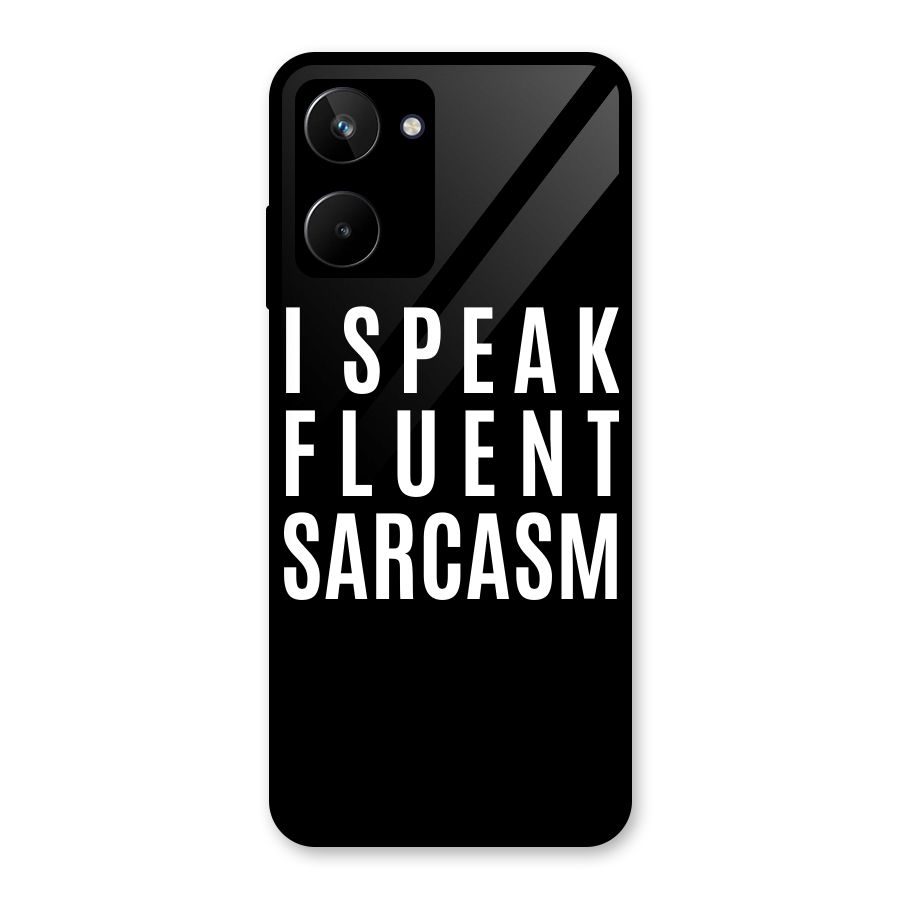 Fluent Sarcasm Glass Back Case for Realme 10