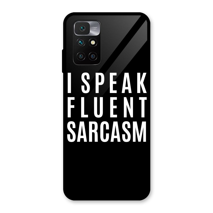 Fluent Sarcasm Glass Back Case for Redmi 10 Prime