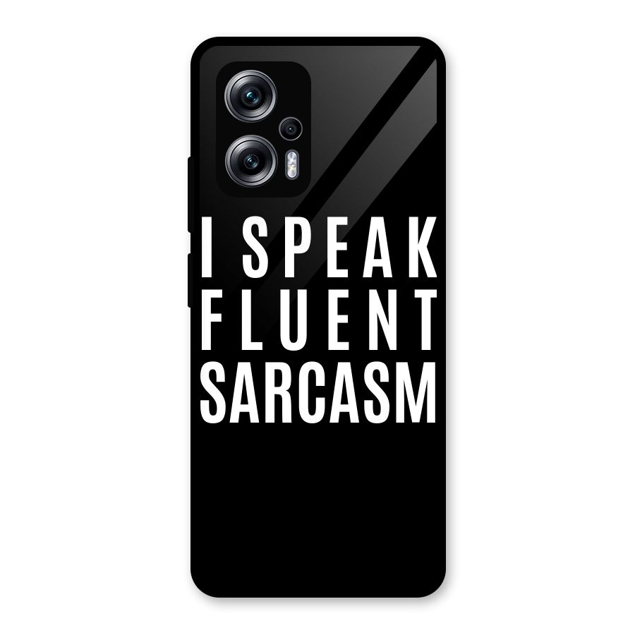 Fluent Sarcasm Glass Back Case for Redmi K50i