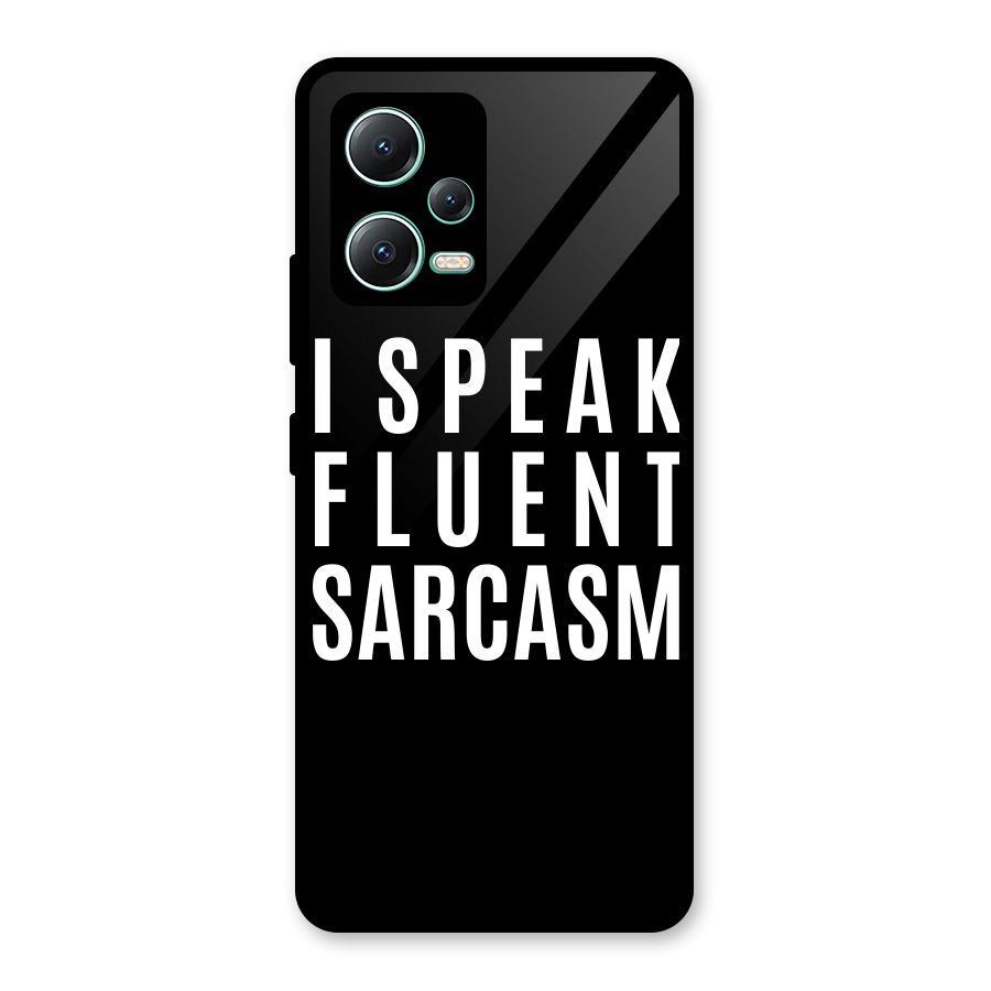 Fluent Sarcasm Glass Back Case for Redmi Note 12 5G