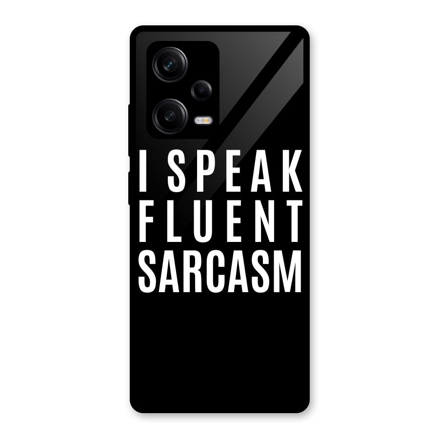 Fluent Sarcasm Glass Back Case for Redmi Note 12 Pro
