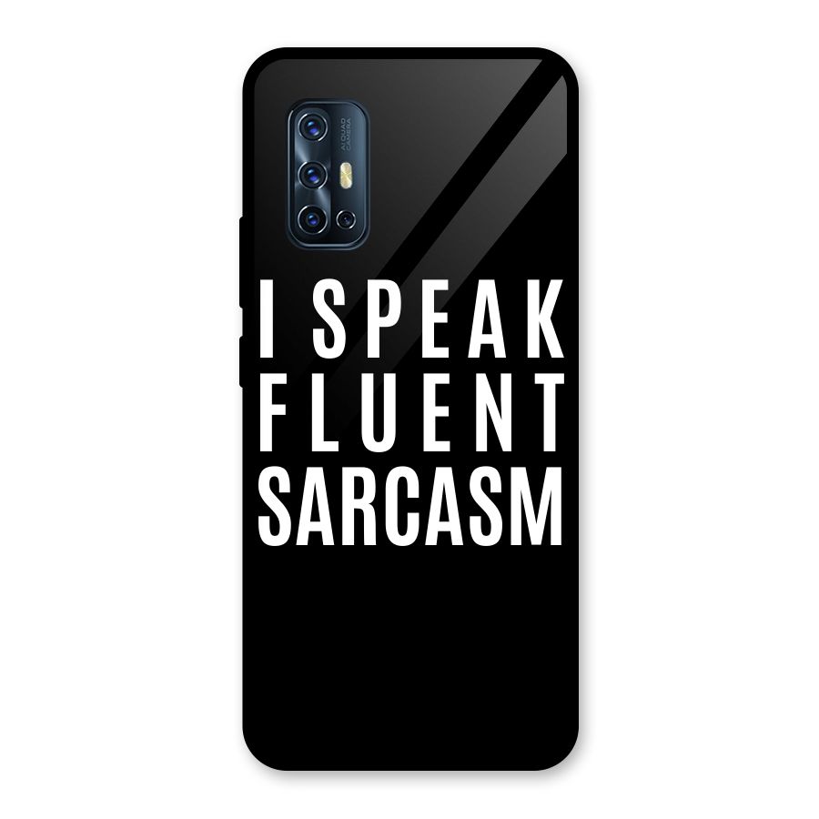 Fluent Sarcasm Glass Back Case for Vivo V17