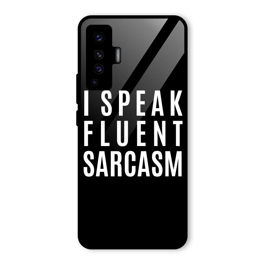Fluent Sarcasm Glass Back Case for Vivo X50