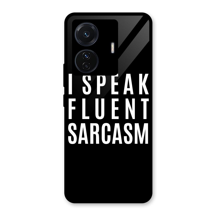 Fluent Sarcasm Glass Back Case for Vivo iQOO Z6 Pro