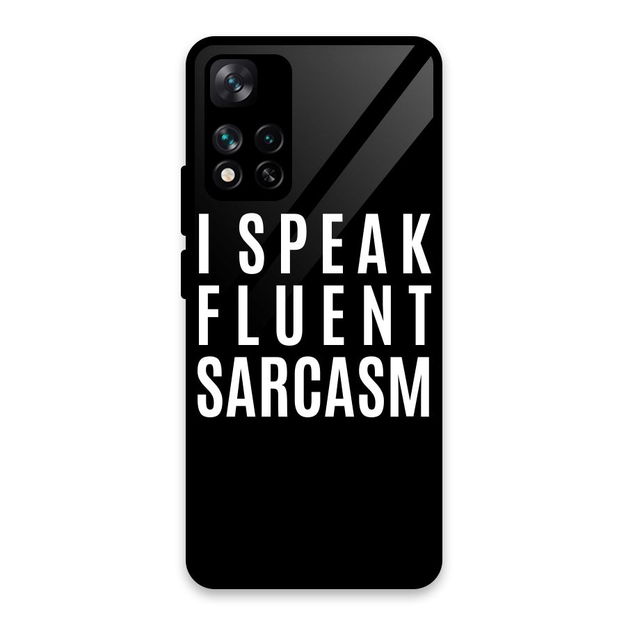 Fluent Sarcasm Glass Back Case for Xiaomi 11i HyperCharge 5G