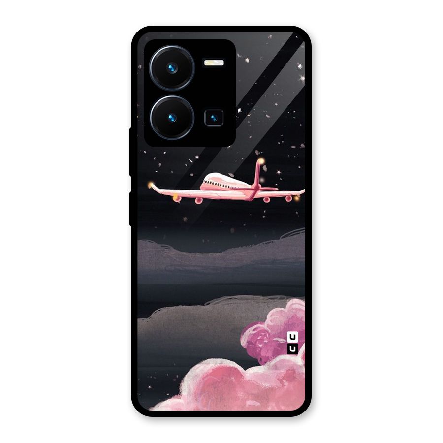 Fly Pink Glass Back Case for Vivo Y35