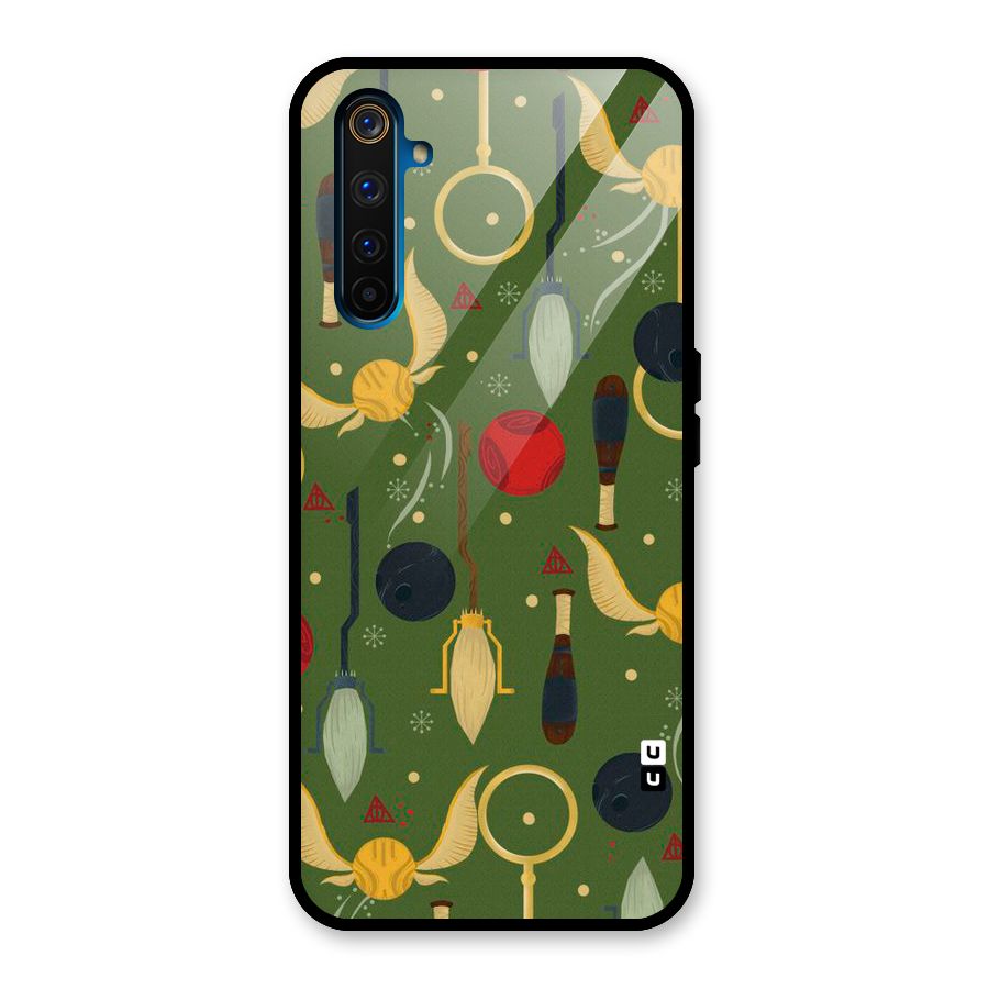 Flying Ball Pattern Glass Back Case for Realme 6 Pro