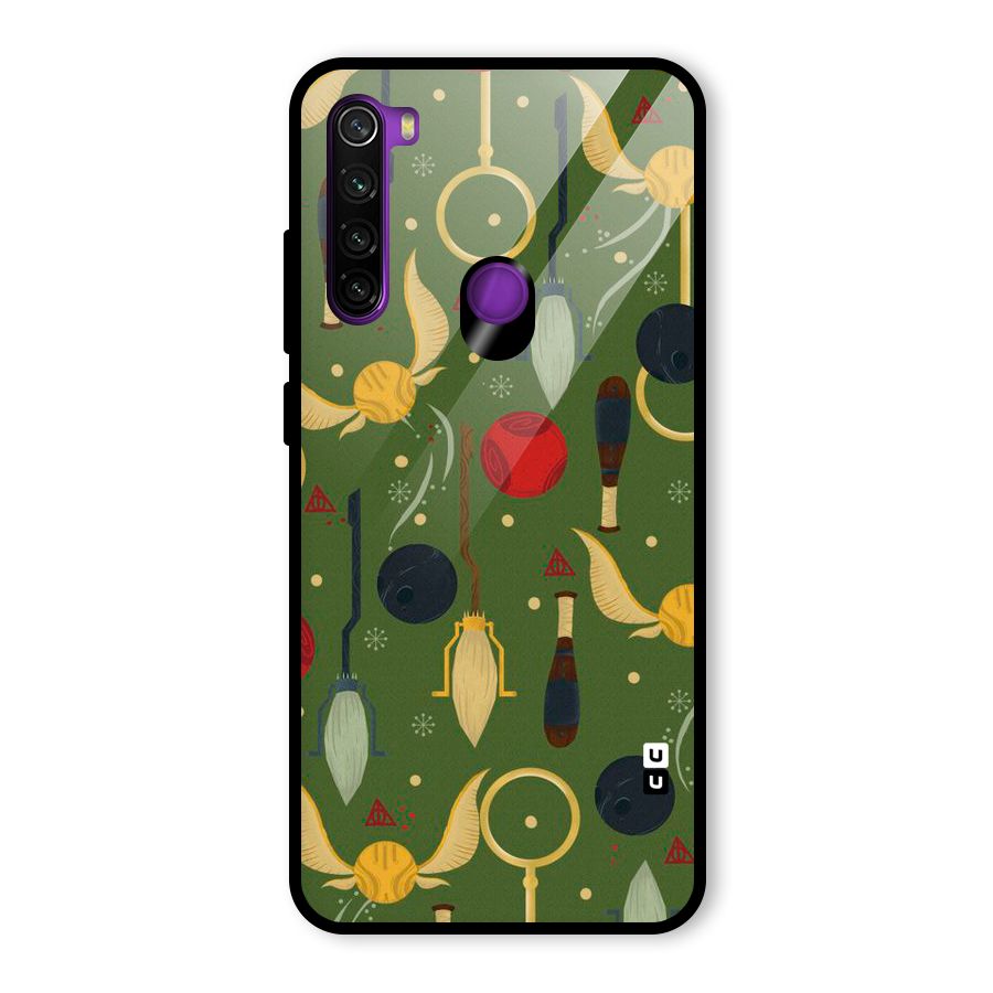 Flying Ball Pattern Glass Back Case for Redmi Note 8