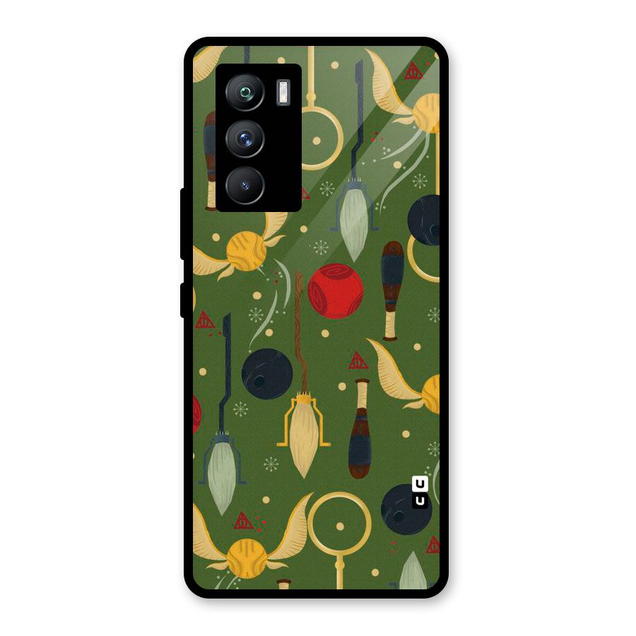 Flying Ball Pattern Glass Back Case for Vivo iQOO 9 SE