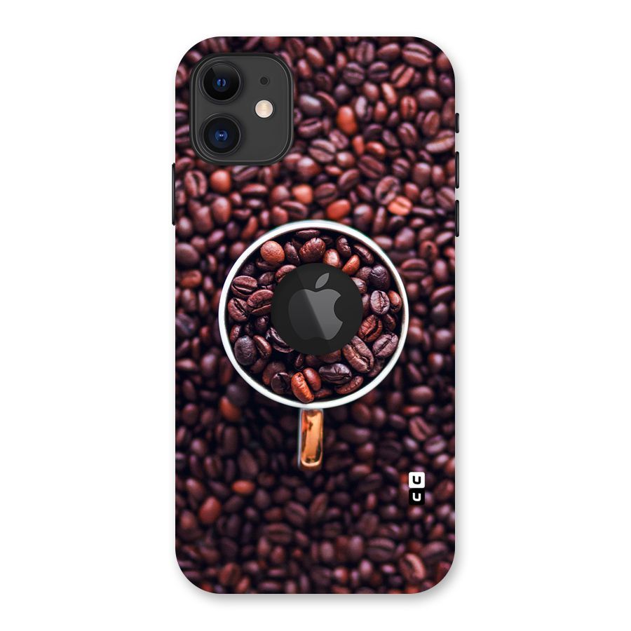 Focus Coffee Beans Back Case for iPhone 11 Logo Cut