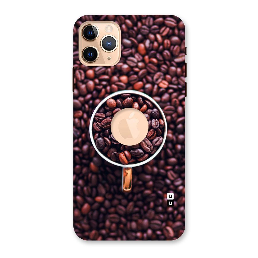 Focus Coffee Beans Back Case for iPhone 11 Pro Max Logo Cut