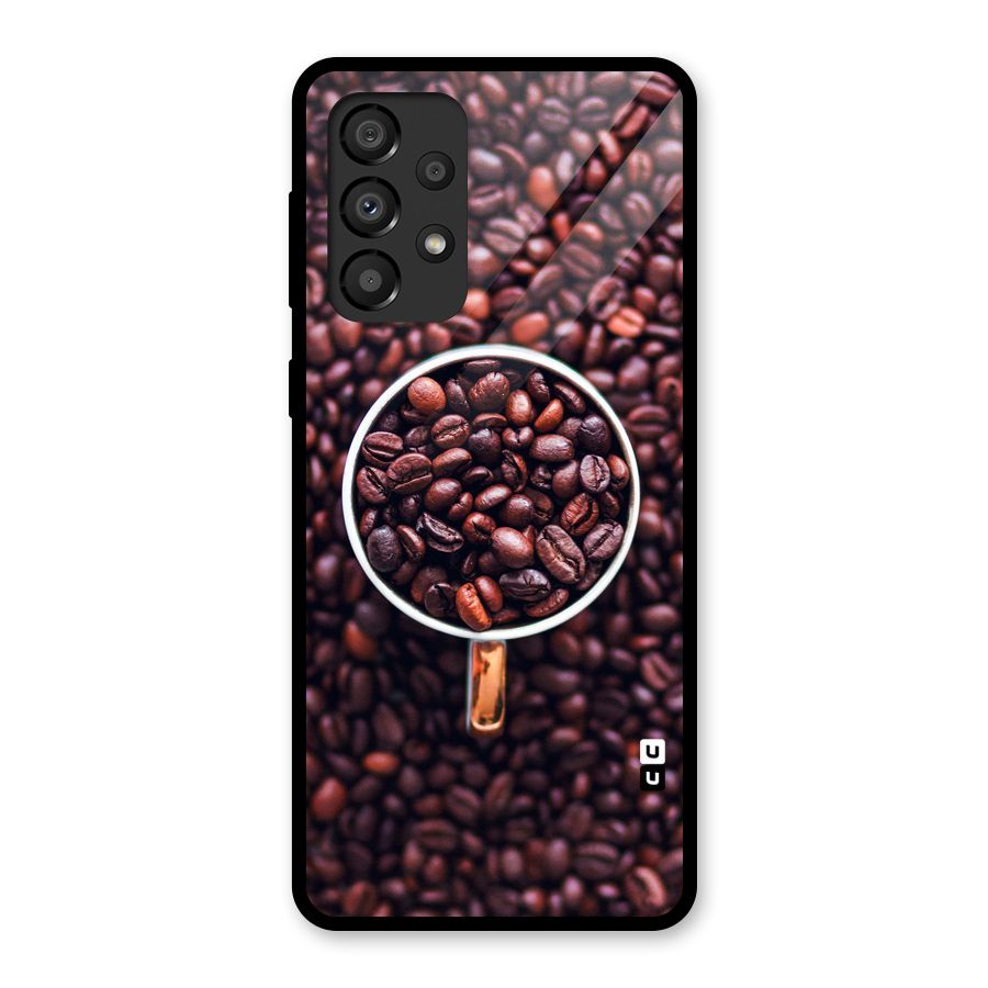 Focus Coffee Beans Glass Back Case for Galaxy A33 5G