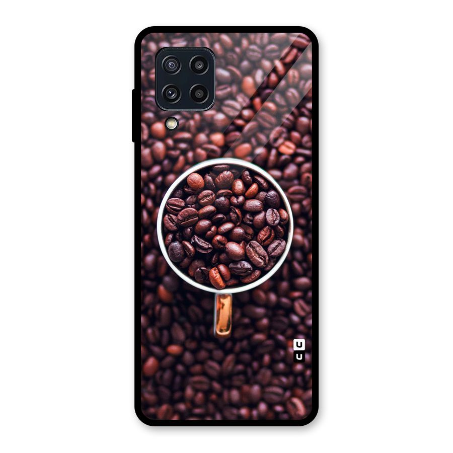 Focus Coffee Beans Glass Back Case for Galaxy M32