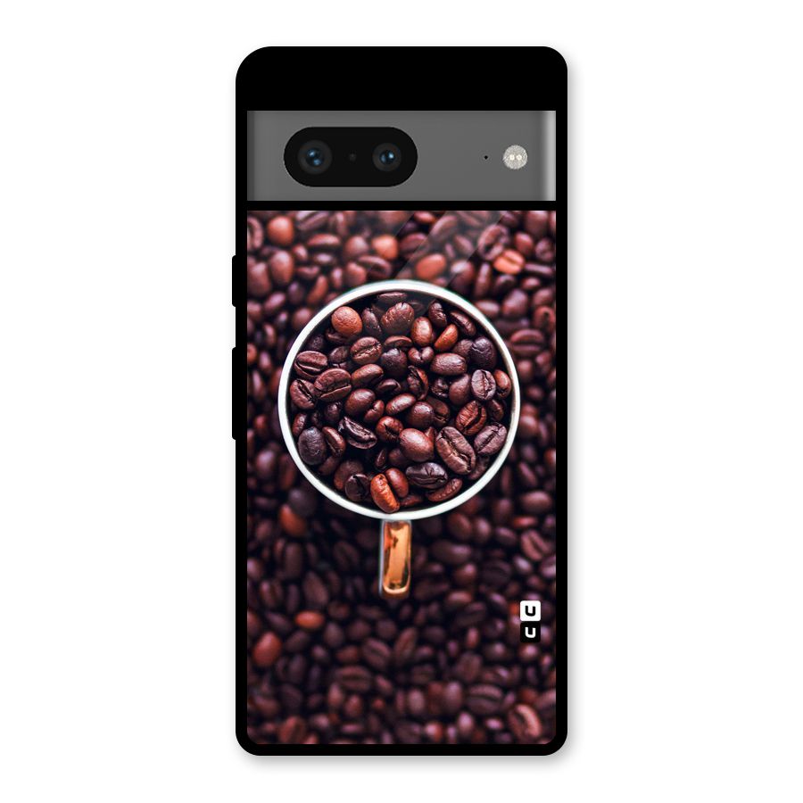 Focus Coffee Beans Glass Back Case for Google Pixel 7