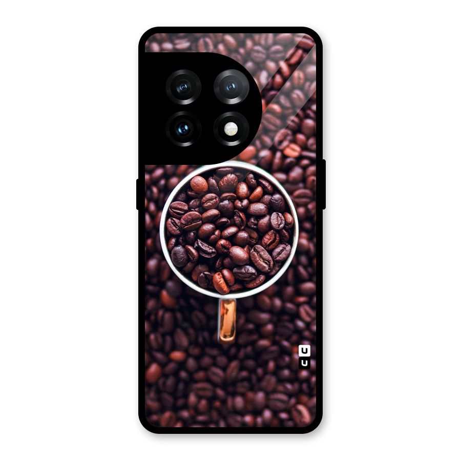 Focus Coffee Beans Glass Back Case for OnePlus 11