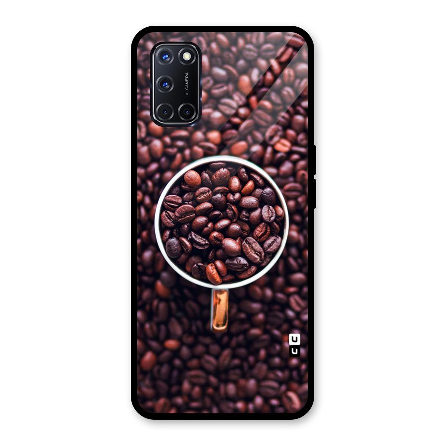 Focus Coffee Beans Glass Back Case for Oppo A52
