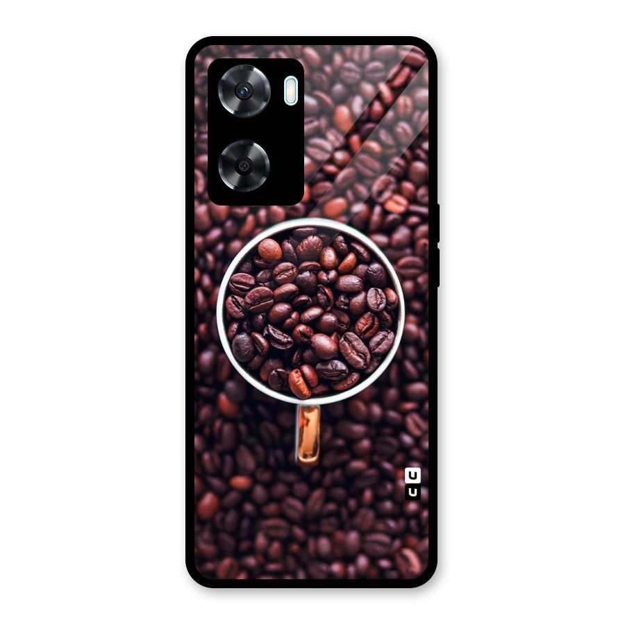Focus Coffee Beans Glass Back Case for Oppo A77