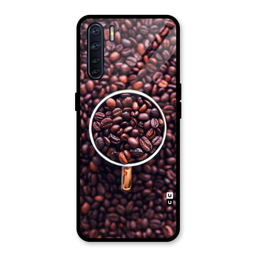 Focus Coffee Beans Glass Back Case for Oppo F15