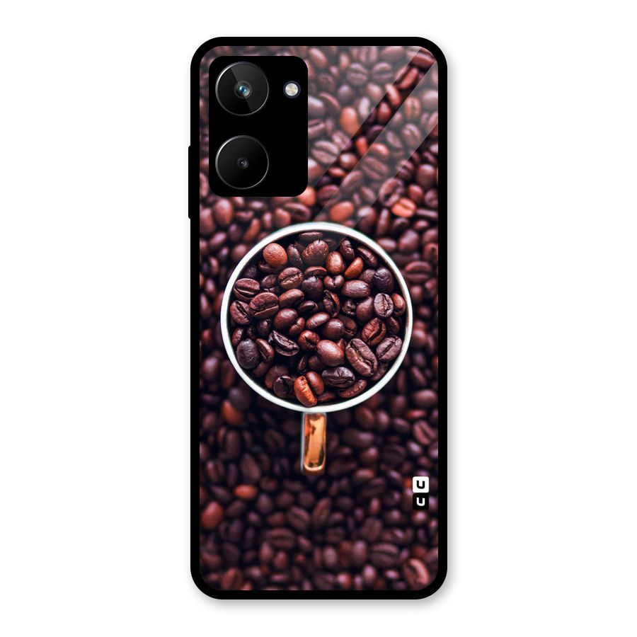Focus Coffee Beans Glass Back Case for Realme 10
