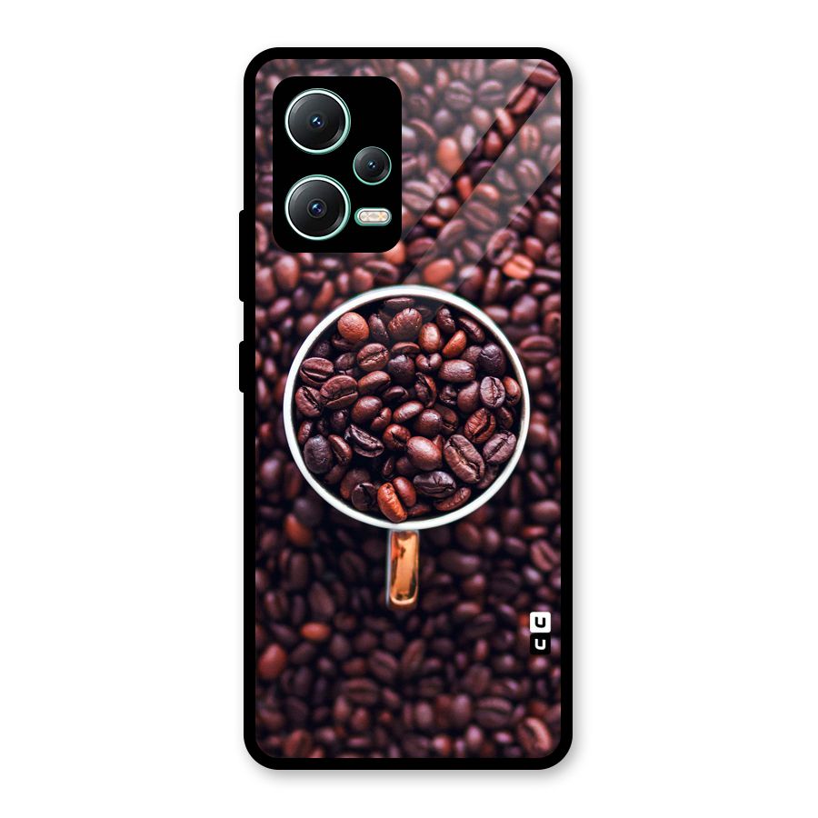 Focus Coffee Beans Glass Back Case for Redmi Note 12 5G