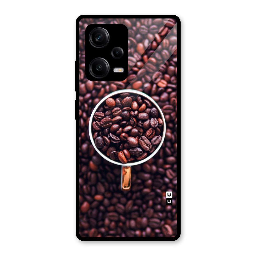 Focus Coffee Beans Glass Back Case for Redmi Note 12 Pro