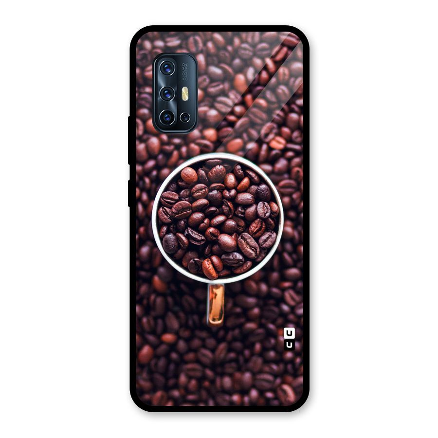Focus Coffee Beans Glass Back Case for Vivo V17