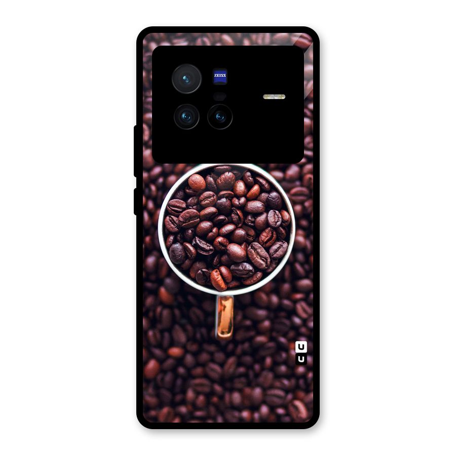 Focus Coffee Beans Glass Back Case for Vivo X80
