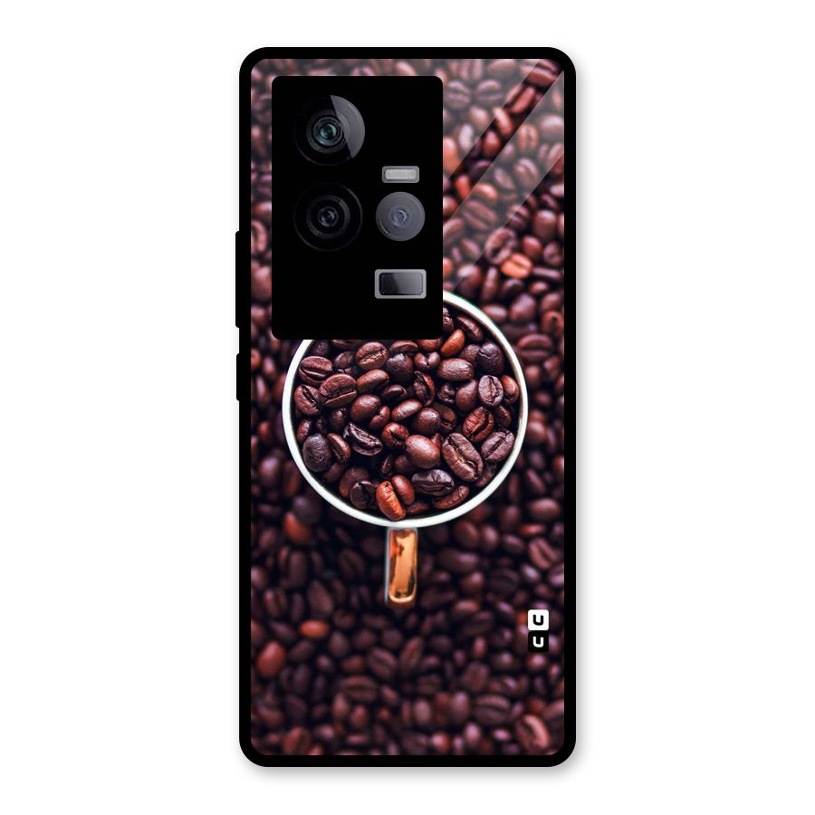Focus Coffee Beans Glass Back Case for Vivo iQOO 11 5G