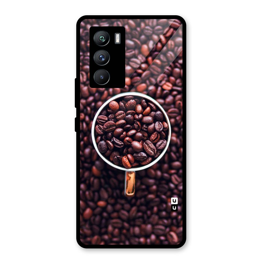 Focus Coffee Beans Glass Back Case for Vivo iQOO 9 SE