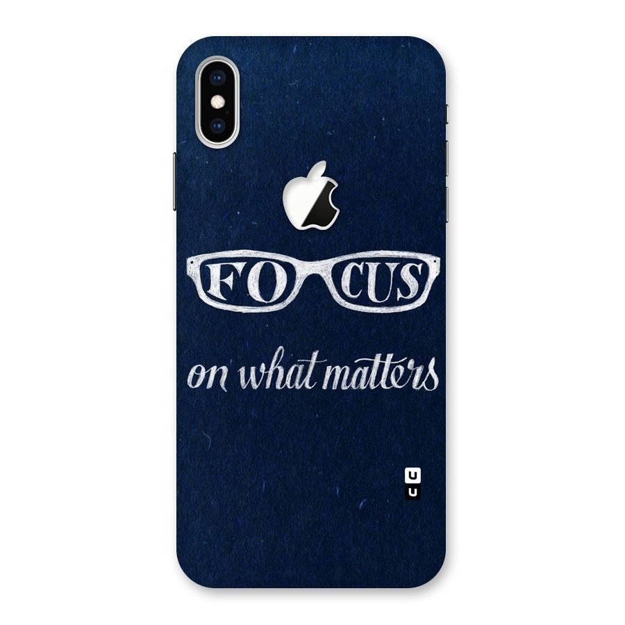 Focus Matters Back Case for iPhone XS Max Apple Cut