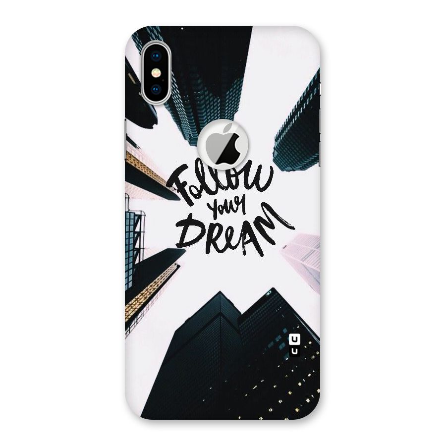 Follow Dream Back Case for iPhone X Logo Cut