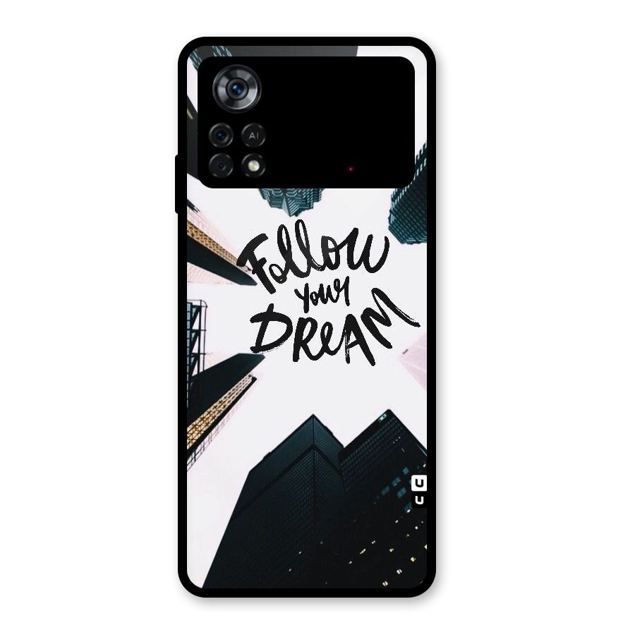 Follow Dream Glass Back Case for Poco X4 Pro 5G