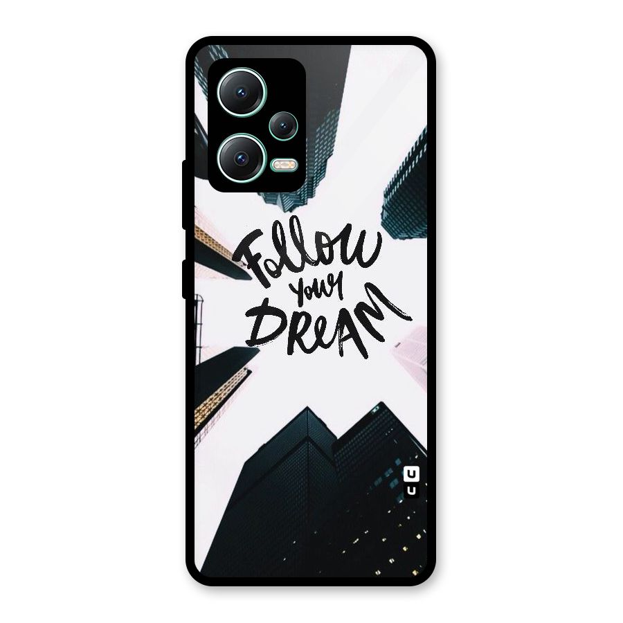 Follow Dream Glass Back Case for Redmi Note 12 5G