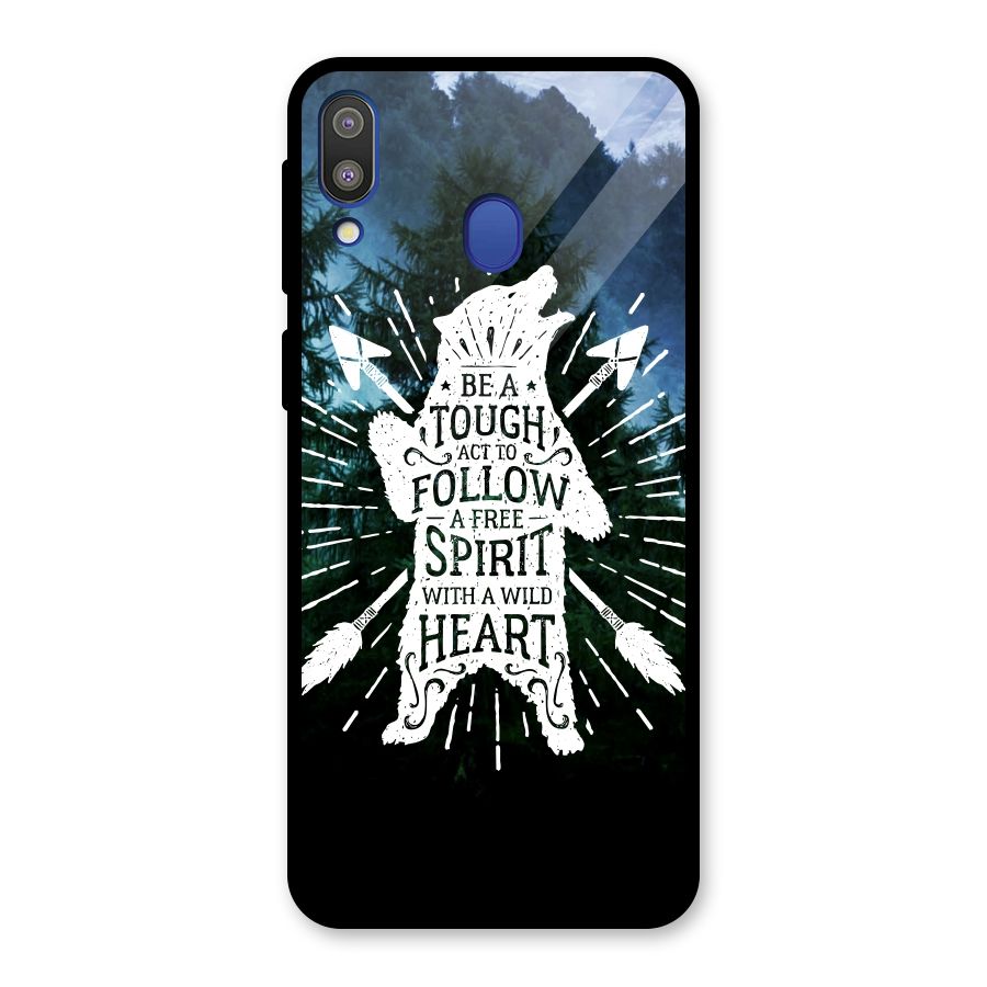 Follow Spirit Heart Glass Back Case for Galaxy M20