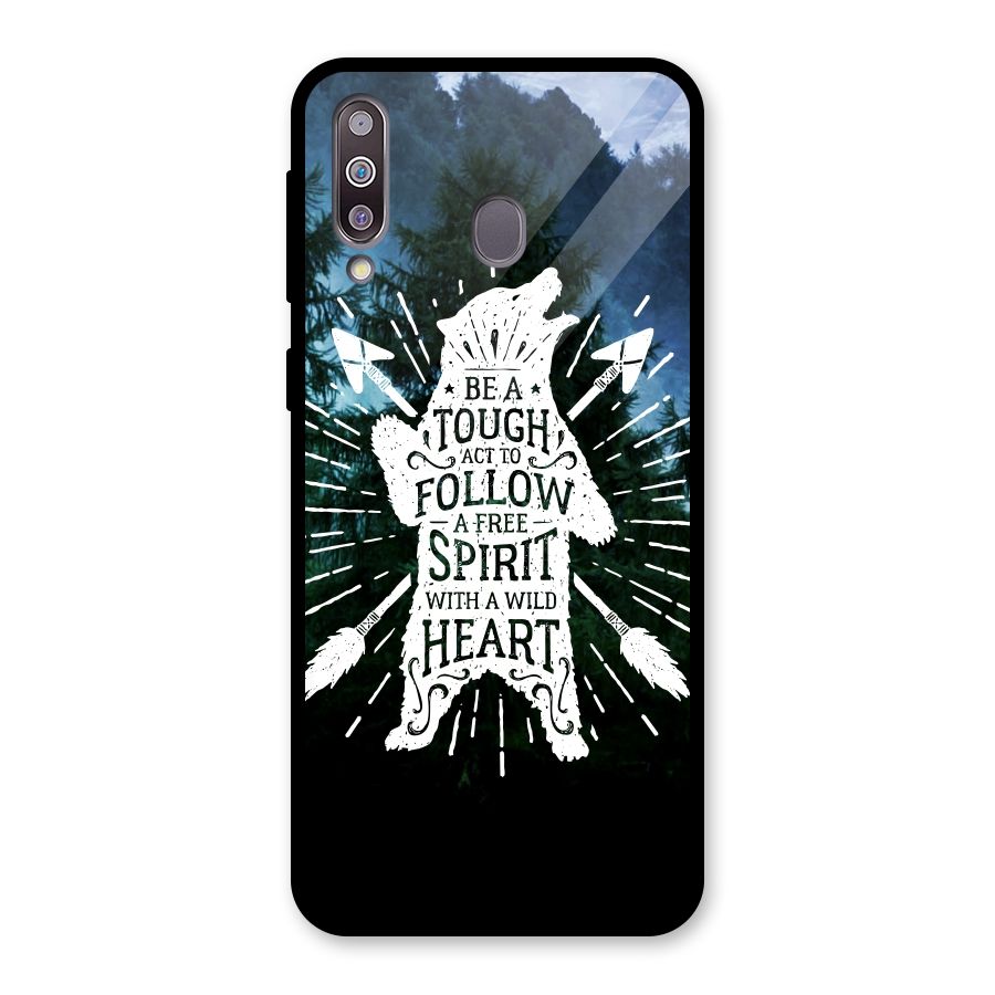 Follow Spirit Heart Glass Back Case for Galaxy M30