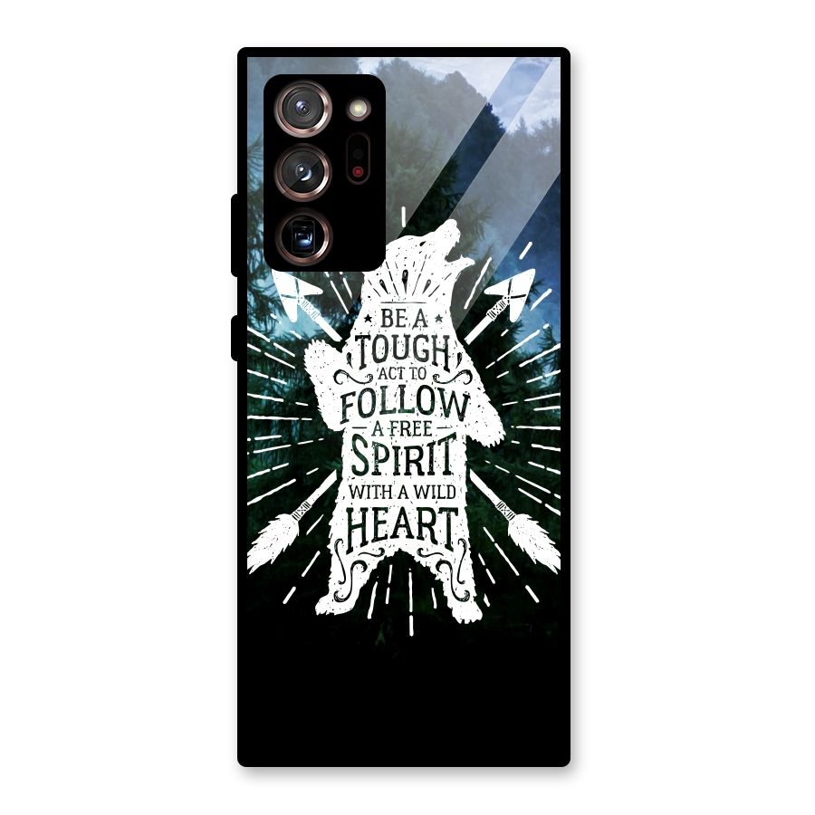 Follow Spirit Heart Glass Back Case for Galaxy Note 20 Ultra 5G