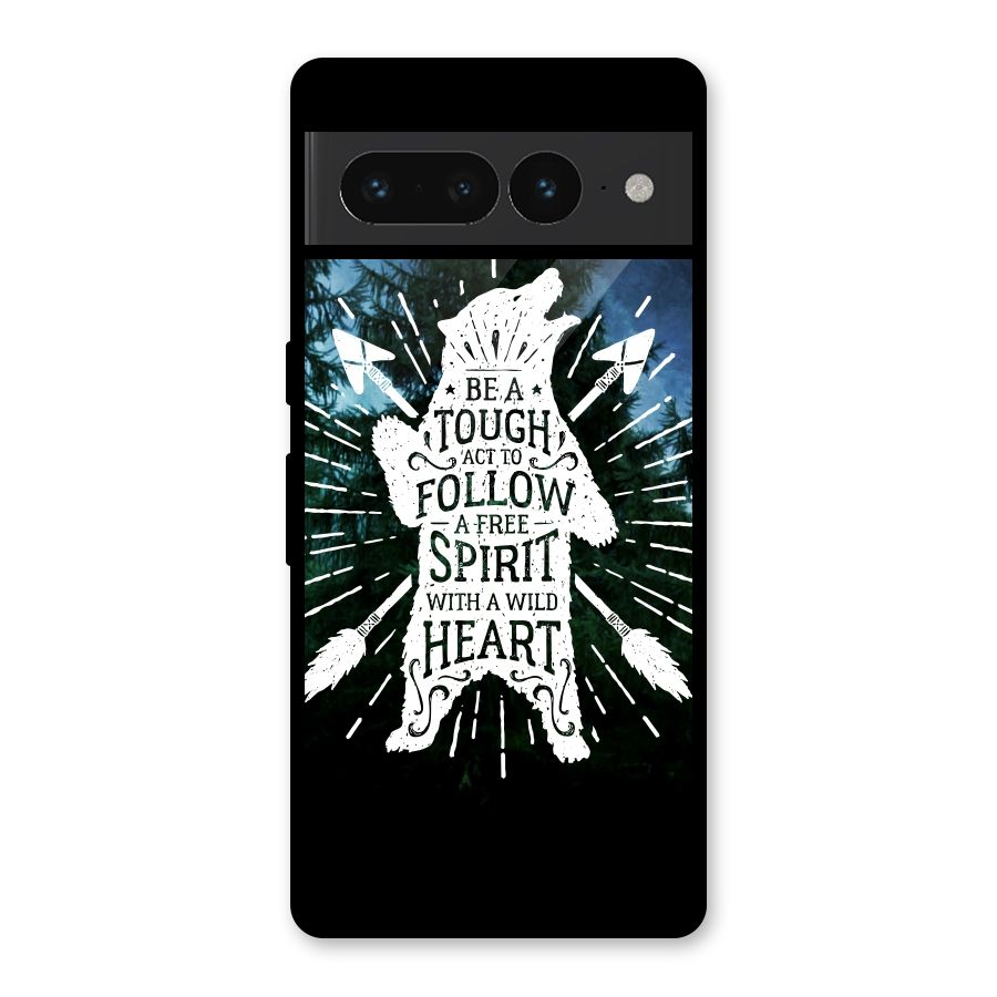Follow Spirit Heart Glass Back Case for Google Pixel 7 Pro
