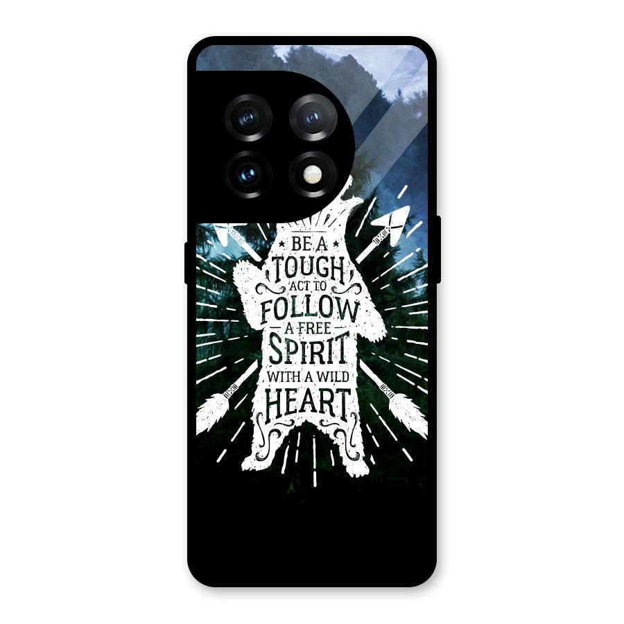 Follow Spirit Heart Glass Back Case for OnePlus 11