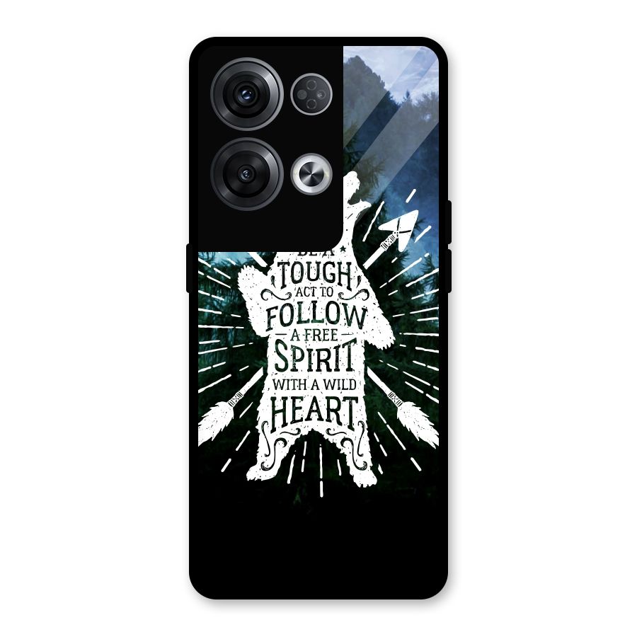 Follow Spirit Heart Glass Back Case for Oppo Reno8 Pro 5G