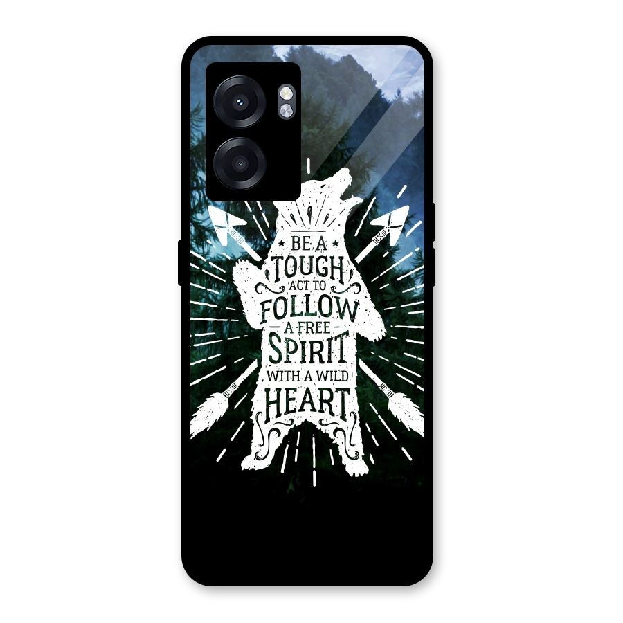 Follow Spirit Heart Glass Back Case for Realme Narzo 50 5G