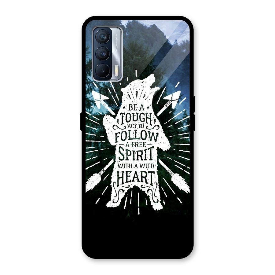 Follow Spirit Heart Glass Back Case for Realme X7