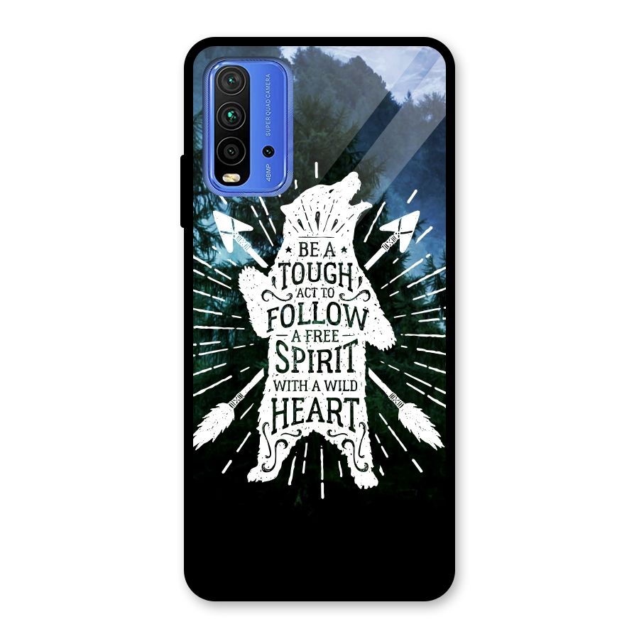 Follow Spirit Heart Glass Back Case for Redmi 9 Power