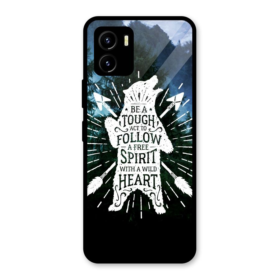 Follow Spirit Heart Glass Back Case for Vivo Y15s