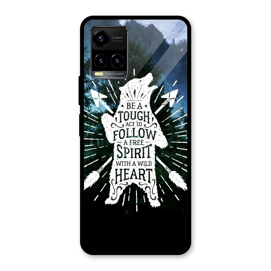 Follow Spirit Heart Glass Back Case for Vivo Y21A