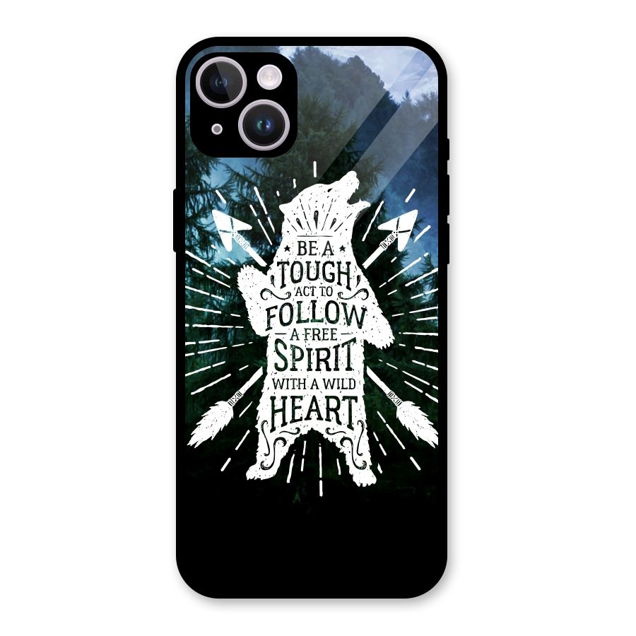 Follow Spirit Heart Glass Back Case for iPhone 14 Plus
