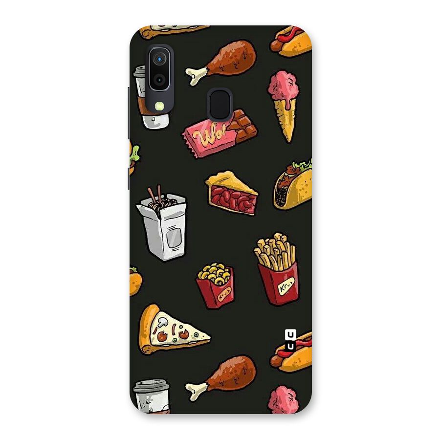 Foodie Pattern Back Case for Galaxy A30